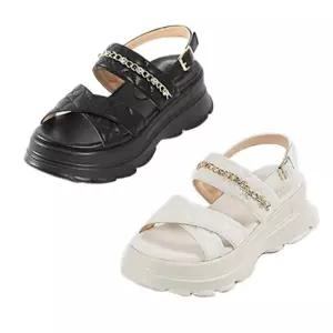 [빠른배송]  큐빅 골드체인 스트랩샌들 EL25801 (6cm)