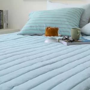 매트커버 레이 누빔 리스 슈퍼싱글 (SS) (민트) 침대 면리스 부드러운리스 국산리스