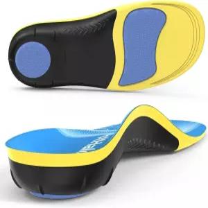 고강도 발바닥 근막염 깔창 - 평발 발뒤꿈치 작업화를 위한 220파운드 이상의 높이 아치 지지대 직교