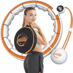 체중 감량을 위한 얄리아 가중 인피니티 훌라 핏 후프 - 성인 및 여성용 허리 운동 도구 피트니스 루틴의