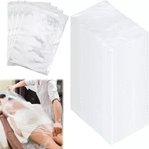 바디 랩용 Aphumedc 200개 플라스틱 시트 86x47인치 사우나 백 라이너 일회용 두꺼운 가방 적외선 담요