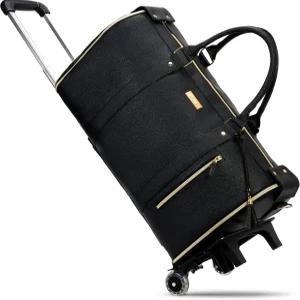 신발 파우치와 탈부착 가능한 어깨 스트랩이 있는 루쉬 트래블 컨버터블 캐리 온 의류 롤러백 2.0 - 개선된