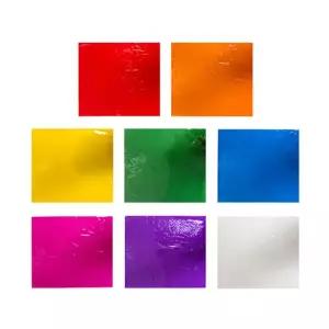 셀로판지 8색 세트 275x250mm 50개입컬러 다색 셀로판종이 필름지 만들기교구 만들기재료