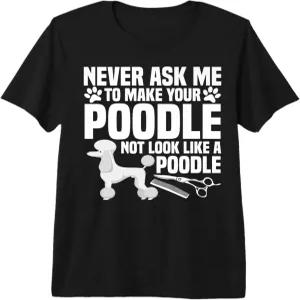 여성 미용사 살롱 반려견 프리미엄 티셔츠용 앞치마