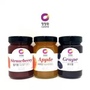 370g 딸기쨈 포도쨈 사과잼 포도잼 딸기잼 청정원 사