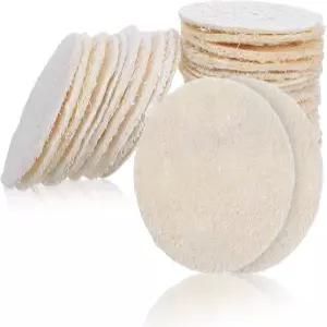 25팩 페이셜 스펀지 스크러버 내추럴 루파 각질 제거 페이스 패드 젠틀 바디 브러시 라운드 메이크업 목욕