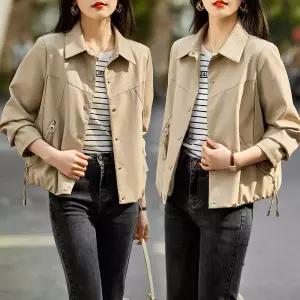 헐크 여사친 여성 가을 캐주얼 코트 가죽무스탕 가죽 숏봄 PU라이더 재킷 KKE1