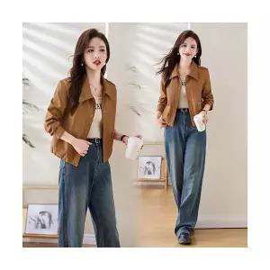 헐크 여성 여친 코트 가죽무스탕 가죽 봄가을 인기 숏스타 푸 자켓 KKE3