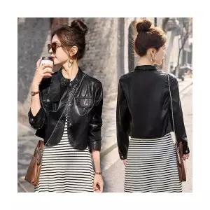 헐크 여성 여친 코트 가죽무스탕 가죽 아우터 숏봄 가을 재킷 KKE3