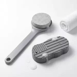 샤워용 백 스크러버 - 3D 매직 각질 제거 목욕 스펀지 세트 롱 핸들 핸드 바디 남녀용 소프트