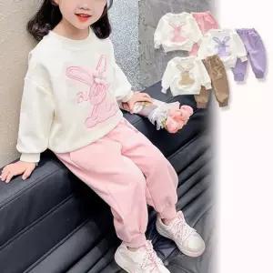 스팽글래빗 여아동 맨투맨 조거 상하복세트 205576 츄리닝 바지 유아동 등원룩 키즈 티셔츠