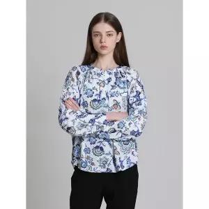 [하프클럽/레노마레이디]마가렛 프린트 블라우스(택가격 199000원)