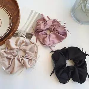 [하프클럽/]여자 발레코어 리본 포인트 스크런지 곱창 머리끈