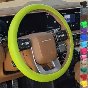 논슬립 실리콘 차량용 실리콘 핸들커버 자동차 얇은 핸들카바 원형 D컷