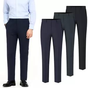 남자 슬랙스 시원한 스판 남성 여름 정장바지 히든밴딩 노턱 기지바지 빅사이즈 30~40