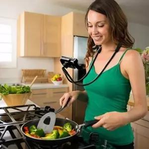 (색상 블랙)목걸이형 핸드폰 거치대 스마트폰 핸드폰 거치대 라이브 휴대용