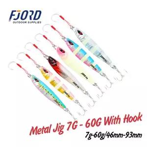 FJORD 40G 20G 30G 60G 하드 메탈 지그 스푼 낚시 미끼 인공 해안 캐스팅 싱킹 리드 농어 태클
