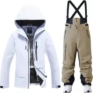 예파인 남성 스키복 투피스 방수 재킷 및 바지 세트 야외 방풍 겨울 눈 편안한 따뜻한 눈옷