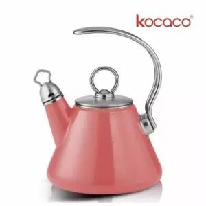 법랑주전자 0.95L 핑크색 티포트 차주전자