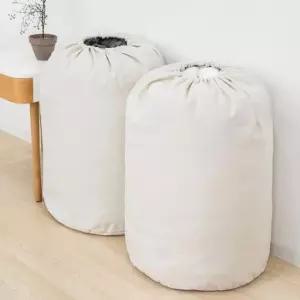 [JED] 리빙 BS 패브릭 정리 옷 수납 이불가방 보관 원형 패딩 파우치 M