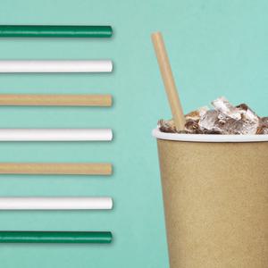 (KO) 7*210mm 일회용 종이빨대 1봉(250개)