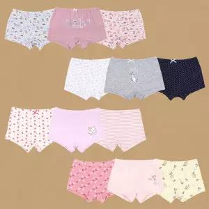 [보리보리/키즈라인]여아동 드로즈 3매 유아 주니어 사각 팬티 초등학생 어린이 속옷