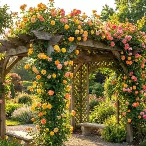 사하라덩쿨 망포트 넝쿨장미 개화주 묘목 노지월동 여름꽃 덩굴 장미 (목하원예조경)