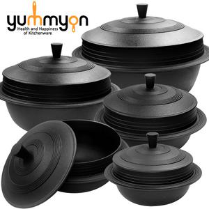 여미온 통주물 길가마솥 대형 무쇠 가마솥 (24~35cm)