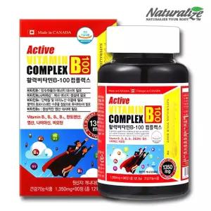 네추럴라이즈 활력 비타민B 100 컴플렉스 90정 3개월분 고함량 B100 비타민B군 비군 B1 B2 B3 B5 B6 B9 B12