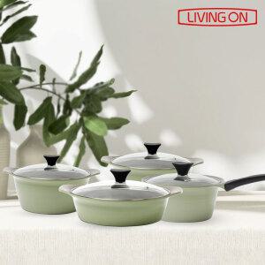 리빙온 바씨코 세라믹 냄비 4종세트(18편수+20양수+24양수+24전골)