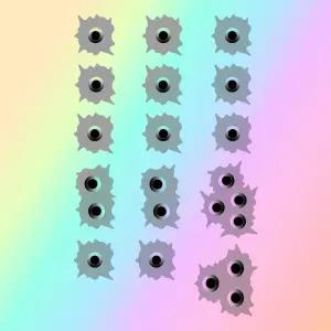 차량용 스티커 흠집 스크래치 가리기 총알 15p