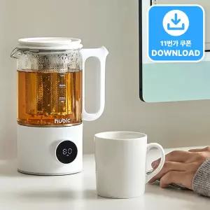 [1인자취템]최신형 무선 전기포트 보온 주전자 내열유리 온도표시 커피 티 포트