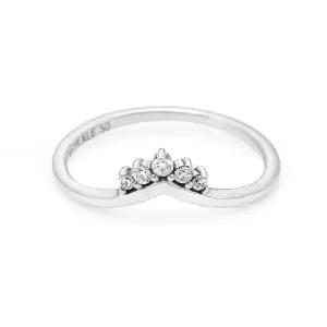 198282CZ 티아라 위시본 실버 반지