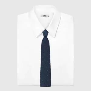 [닥스](의정부점)[26SS] 실크혼방 미니큐빅 패턴 올오버 넥타이 바이올렛 네이비 2종 택1