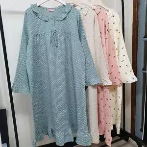 [오노마] ONM 국내생산 면 여성용 간절기 원피스잠옷 (S8814535)