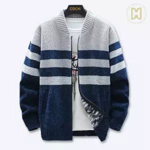 코디코치 남성 라인 가디건 기모 니트 집업 점퍼 스웨터 아우터 자켓