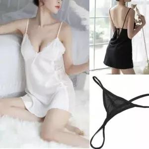 [셀러허브]슬 립세트 시스루잠옷 원피스 슬 립 T 팬티 홈웨어 (S9290295)