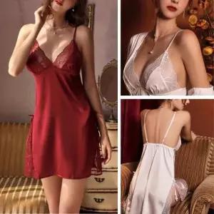 [셀러허브]슬립가운세트 파자마 홈웨어 슬립 잠옷 이벤트 신혼 (S8770673)