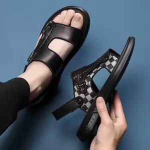 남자 샌들 발편한 여름 가죽 슬리퍼 휴양지 아쿠아 슈즈 편한 캐주얼 빅사이즈 쪼리 비치 바캉스 여름샌들