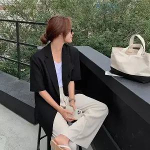 핫핑 [LOVB] L-1214 싱글 투버튼 오버핏자켓