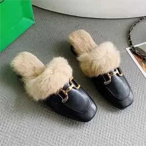 [오노마] ONM 따뜻한 겨울 블로퍼 여자 패션 슬리퍼 털신 사무실 (S9439067)