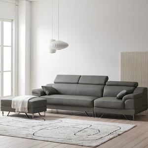 리카드 4인 쇼파 무빙 헤드레스트 신소재 인조가죽 이지클린 가죽 소파