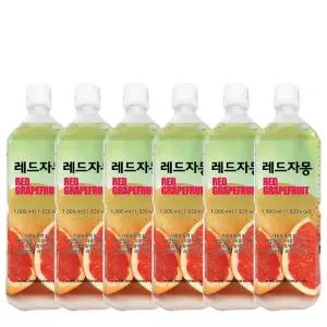 스위트코리아 레드자몽 1000ml X 6개 액상음료 과일음료