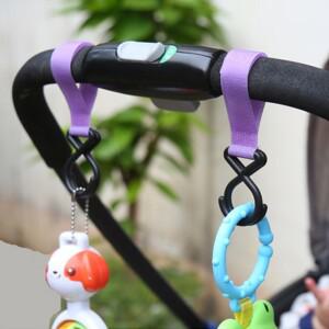 뛰어난 내구성 컬러풀 다용도 밸크로타입 유모차 핸드 듀얼고리 만능 후크걸이 (k2397)