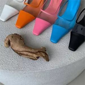 [오노마] ONM 블로퍼힐 PVC 슬리퍼구두 스틸레토뮬 여름신발