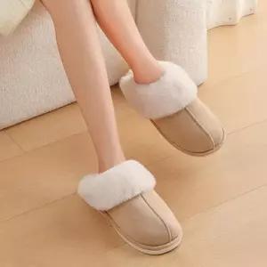 [오노마] ONM 퍼안감 방한 슬리퍼 겨울 블로퍼 거실 사무실 실내화