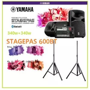 600BT세트1/야마하 STAGEPAS600BT 680W 블루투스 플레이 + 스피커스탠드(페어) 세트/ 스테이지파스600BT/ST