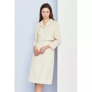 [하프클럽/더아이잗](더아이잗) 트위드 라펠 칼라 A라인 원피스 IP4A0OP031