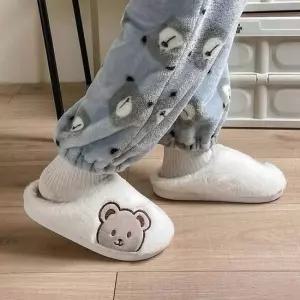 [오노마] ONM 임산부 가정용 거실화 층간소음 곰돌이 슬리퍼