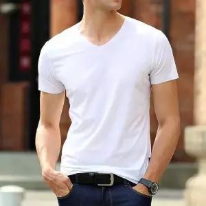 [셀러허브][라일리] Rly 남자 아이스 심리스 햄라인 V넥 무봉제 반팔티 쿨티 (S15182579)